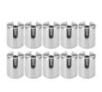 Ejoyous 10 Pieces of Cross Cable Clamps Stainless Steel Cross Terminal Wire Rope Terminals Crossing Cable Holder 90 Degrees for the Outside Outside (M10 4mm)