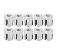 Ejoyous 10 Pieces of Cross Cable Clamps Stainless Steel Cross Terminal Wire Rope Terminals Crossing Cable Holder 90 Degrees for the Outside Outside (M8 3mm)