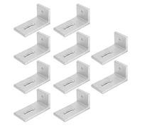 Ejoyous 10Pcs Solar Panel Mounting L Bracket, Aluminum Alloy Photovoltaic Panel Mounting Bracket, Pack of 10 with Glossy Finish for Efficient Installation