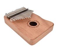 Ejoyous 17 Key Thumb Piano, Mahogany Wood Kalimba with Tuning Hammer, Portable Finger Piano, Smooth Finish, Metal Keys, for Beginners Family Education Musicians (Khaki)