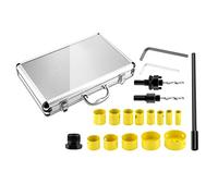 Ejoyous 17-Piece M42 Steel Hole Saw Set, 19mm-76mm, For Wood, Metal, Plastic, Includes 13 Saw Blades, 2 Drills, 2 Allen Keys, Carry Bag