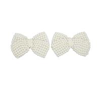 Ejoyous 2 Pcs Pearl Shoe Clips, Pearl Shoe Flower Pearl Shoe Clip Shoe Decorations for Boots Sandals for Wedding Dress Shoes Clothing or Hair Accessories