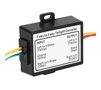 Ejoyous 2 to 3 Wire Trailer Light Converter, ABS Material, High Performance, Easy Installation, Compatible with Most Vehicles and Trailers