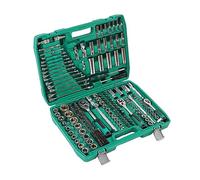 Ejoyous 218PCS Ratchet Wrench Socket Tool Socket Wrench Set Chrome Molybdenum Steel with Storage Case 1 4in 3 8in 1 2in Drive for Auto Repair and Motorcycle Maintenance