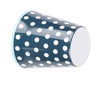 Ejoyous 260ml Water Cup Melamine Imitation Porcelain Coffee Cup Smooth Easy Clean Drop Resistant Anti Scald Drinking Mug for Restaurant School Tea Milk Use 8.6x9cm (Dark Blue dots)