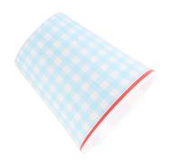Ejoyous 260ml Water Cup Melamine Imitation Porcelain Coffee Cup Smooth Easy Clean Drop Resistant Anti Scald Drinking Mug for Restaurant School Tea Milk Use 8.6x9cm (Light Blue Plaid)
