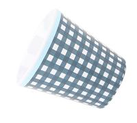 Ejoyous 260ml Water Cup Melamine Imitation Porcelain Coffee Cup Smooth Easy Clean Drop Resistant Anti Scald Drinking Mug for Restaurant School Tea Milk Use 8.6x9cm (Dark Blue Plaid)