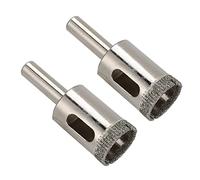 Ejoyous 2Pcs Drill Bit Round Shank Hole Saw Kit 20mm Sand for Glass Marble Ceramic Tile Fast Cutting Reduced Resistance for Tile Installers Home Use