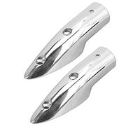 Ejoyous 2pcs Handrail End 316 Stainless Steel Boat Rail End 7 8in 22mm Inside Mount Polished Resistant Easy Install Replacement for Sailboat Powerboat Railings