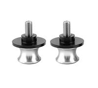 Ejoyous 2pcs Motorcycle Swing Arm Spool, CNC Machined Billet Aluminum Rear Stand Bobbins Hard Anodized Finish, for Motorcycle General (Silver)