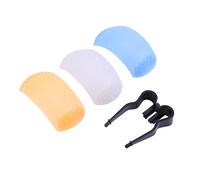 Ejoyous 3 Colors Flash Diffuser, 3 in 1 Flash Diffuser Cover for DSLR SLR Cameras Popup Camera