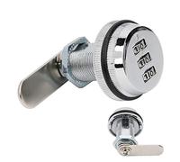 Ejoyous 3-Digit Code Combination Lock, Letterbox Lock Without Key Cam Lock Zinc Alloy Security Lock for Cupboard Drawer Letterbox (Silver)