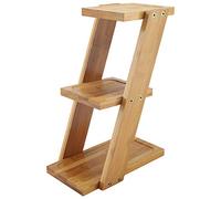 Ejoyous 3-Layer Ladder Plant Stand, Bamboo Shelves for Tabletop Succulents Small Potted Flower Stand for Living Room Balcony Garden 25 X 18 X 9.2 cm