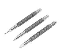 Ejoyous 3 Pcs Spring Nail, Carbon Steel Nail Set and Counter Punch Set Spring Loaded Design 3500PSI Shock S Nail Set for Wood Metal Glass