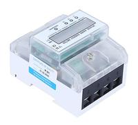 Ejoyous 3 Phase 4 Wire DIN Rail Meter Pure Copper and Plastic DTS1891 Rail Energy Meter 3x230 400V 3x5 80A LCD Backlight for Sub Metering Panels Electricians
