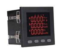Ejoyous 3 Phase Digital Ammeter, ABS Intelligent Energy Power Meter Tester AC220V AC380 5A, ±0.5% Accuracy R5485 Remote Reading Alarm Output for Substations Buildings Equipment