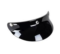 Ejoyous 3 Snap Visor Shield Lens Flip Up Wind for Open Face Motorcycle Helmet with Retro Design AntiUV Antifog Antiscratch Universal Fit (Black)