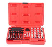 Ejoyous 33PCS Glow Plug Thread Repair Kit, Thread Repair Tool, Cylinder Head Metric Thread Restorer Kit, Tap Insert Driver Guide Pin Thread Insert Tool Set Rethreading Kit Tool for 8mm/10m