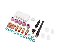 Ejoyous 38Pcs TIG Welding Accessory Kit Copper Ceramic Glass Fiber TIG Glass Cup Set with Ceramic Nozzle Connector Electrode Clamp for WP17 WP18 WP26 Welders