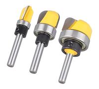 Ejoyous 3PCS Cutter Router Bit Set Carbide Woodworking Milling Cutter 1 4 Inch Shank Round Bottom 3 Sizes for Wood Pallet Making Grooving and Trim Work