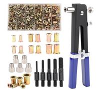 Ejoyous 430pcs Rivet Nut Tool Kit, Heavy Duty Hand Rivnut Gun Set with M3 M4 M5 M6 M8 Threaded Rivet Nut and Mandrel for Furniture Automotive Industrial
