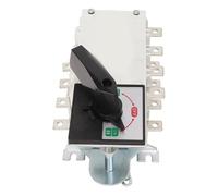 Ejoyous 4P Manual Dual Power Transfer Switch, PC Silver Contact Manual Transfer Switch AC400V 50Hz IP65, Extended Shaft, 100A Fixed Install for Home Office Public Buildings (100A)