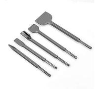 Ejoyous 5-Piece SDS Plus Chisel Set, Alloy Steel Chisels for Hammer Drills, Includes Pointed, Groove and Flat Chisels