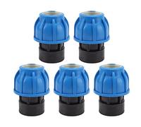 Ejoyous 5PCS Plumbing Fittings PE Water Pipe Quick Connector Female Thread Straight Through Coupling Kit for PPR PE PVC Water Pipe Repair and Home Irrigation Use (32xG1)