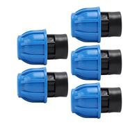 Ejoyous 5PCS Plumbing Fittings PE Water Pipe Quick Connector Female Thread Straight Through Coupling Kit for PPR PE PVC Water Pipe Repair and Home Irrigation Use (25xG1/2)
