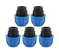 Ejoyous 5PCS Plumbing Fittings PE Water Pipe Quick Connector Female Thread Straight Through Coupling Kit for PPR PE PVC Water Pipe Repair and Home Irrigation Use (32xG3/4)