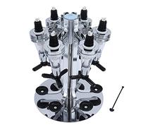 Ejoyous 6 Bottle Rotating Optics, Wall Mounted Bottle Rotating Drinks Dispenser Stand Optic Dispenser for Spirits, Steel Bar Butler Optics for Home Bar Standing