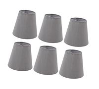 Ejoyous 6 Pcs E14 Lamp Shade, Small White Fabric Lamp Shade, Classic and Sophisticated Design, Iron and Cloth Construction, Gentle Light Transmission, Versatile Usage, Safe Design,