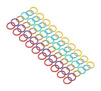 Ejoyous 60PCS Loose Leaf Rings PP Plastic Book Binder Rings 1.4in Inner Diameter 6 Colors Open Close for Documents Business Cards Note Cards Keys in Office Classroom Home