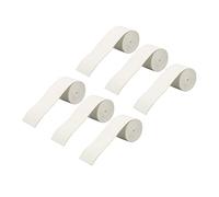 Ejoyous 6Pcs Tennis Racket Grip Tape Badminton Racket Overgrip Sweat Absorption Anti Slip PU Material for Fishing Rods Bike Handlebars (White)