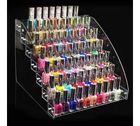 Ejoyous 7 Tier Nail Polish Organiser, Nail Varnish Storage Rack Acrylic Clear Nail Polish Display Stand for Essential Oil Lipstick Perfume
