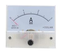 Ejoyous 85C1 DC Pointer Ammeter ABS Analog Panel Current Meter 0 to 3A Clear Dial 2 Point 5 Percent Accuracy Embedded Installation for Power Distribution Cabinets Test Benches