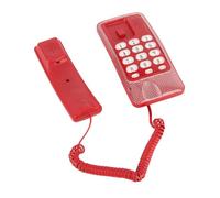 Ejoyous ABS Wall Mounted Corded Telephone, Portable Design, Multi Purpose for Home, Hotel, Office, Lightweight and Easy to Use, Made of ABS Material, Quick Flash, Redial, Switchable (Red)