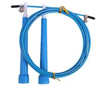 Ejoyous Adjustable Jump Rope, Steel Wire Skipping Rope with Professional Bearing and Anti Slip Handle, for Adults and Kids Sports Training (Blue)