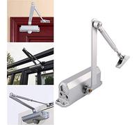 Ejoyous Aluminium Silver Door Closer, Heavy Duty, Automatic, Fire-Rated Doors, Commercial & Residential