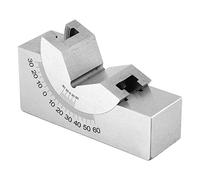 Ejoyous Angle V Block, Stainless Steel Angle Plate Milling for Engineers Micro Adjustable Angle Drill Guide with Wrench Precision Ground Hardened Angle Gauges