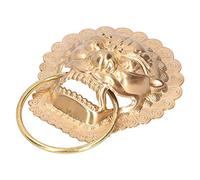 Ejoyous Antique Door Knocker Handle Brass Double Door Handle 26 X 19cm Shell Shape Pull Easy Installation Heavy Grip for Wooden Courtyard Side Entryway Use