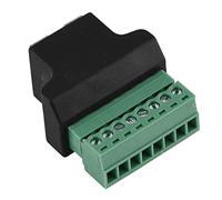 Ejoyous AV Screw Terminal Connector, RJ45 Female Jack to 8 Pin Converter for Digital DVR, Efficiently Shielding Outside Electromagnetic Signal Interference with Fixed RJ45 Female Interface