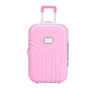 Ejoyous Baby Suitcase Toy, Mini Baby Luggage Box Toy Plastic Small Trolley Case, Cute Travel Train Suitcase Luggage Made for Dolls Decoration, for Kids Girls(pink)