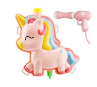 Ejoyous Backpack Water Gun, Large Capacity Water Shooter with Rubber Plug Inlet and Adjustable Straps, for Kids Outdoor Beach Party Play (Large Pink Backpack Gun [2000ml])