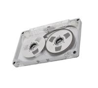 Ejoyous Blank Cassettes, Roll to Roll, Blank Audio Cassette, 55 Minutes, Aluminum Alloy Frame, Compact, for Music Recording Bands (Silver Frame Silver Plate)