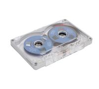 Ejoyous Blank Cassettes, Roll to Roll, Blank Audio Cassette, 55 Minutes, Aluminum Alloy Frame, Compact, for Music Recording Bands (Silver Frame Blue Plate)