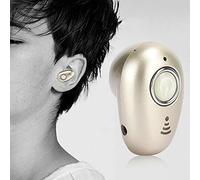 Ejoyous Bluetooth Earphone, ABS Wireless In Ear Earbuds Bluetooth 5.0 10m Range Voice Prompt Multi Point Connection, Monaural Mini Sport Headphone for Driving Sports Business (S650 gold)