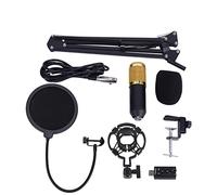 Ejoyous BM800 Studio Condenser Microphone, Professional Recording Mic with Pop Filter Foam Cap Anti Shock Mount USB Adapter, for Podcast Streaming Voice Over