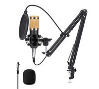 Ejoyous BM800 Studio Condenser Microphone Set - Table Microphone with Surgical Filter and Foam Cap for Podcast Recording, PC Gaming, Anti-Shock Mount