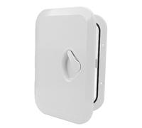 Ejoyous Boat Deck ABS Low Profile Access 10-5 8 X 14-3 4 Inch Rectangle Black Flush Lid with 7-1 2 X 11-1 2 Inch Opening for Boat Yacht RV Trailer (White)